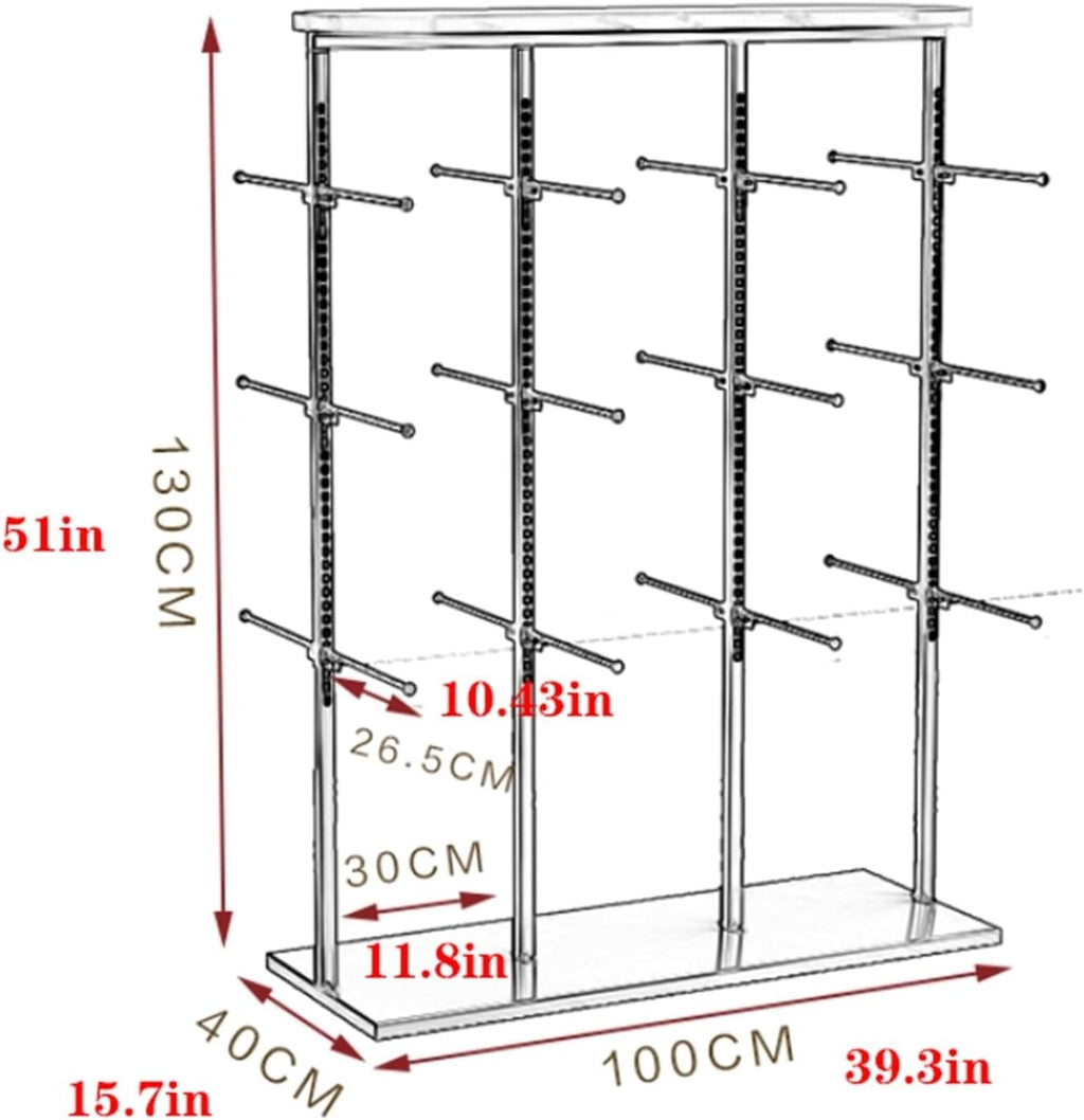 3 Layer Underwear Display Stands, Metals, Clothing Store Boutiques Retail Lingerie Garment Rack, Commercial Shelves Clothes Rod, for Socks Bra Panties Scarves(Gold,100 * 40 * 130cm)