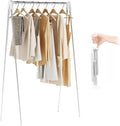 Foldable Clothes Rack, Extendable Garment Rack Portable Freestanding Clothing Rack Metal Clothes Rack For Travel, Camping, Bedroom, Hotel, Laundry Room(Small)