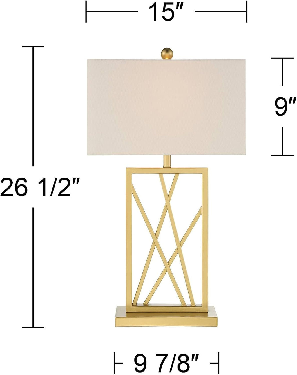 360 Lighting Claudia 26 1/2' Tall Open Metal Base Modern Glam Luxury Table Lamps Set of 2 Gold Finish White Shade Living Room Bedroom Bedside Nightstand House Office Home Reading Kitchen Entryway