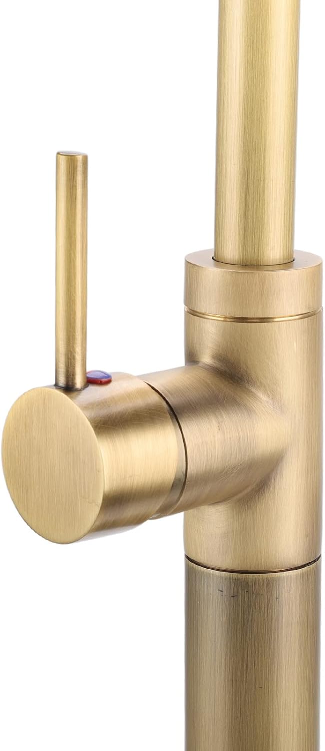 Freestanding Bathtub Faucet, Resist Shower Faucet for Column Type Basin Stainless Steel (Antique)
