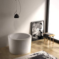 HEATGENE 41' Acrylic Freestanding Bathtub Contemporary Soaking Tub Easy to Install UPC Certified Black Drain & Overflow Assembly Included