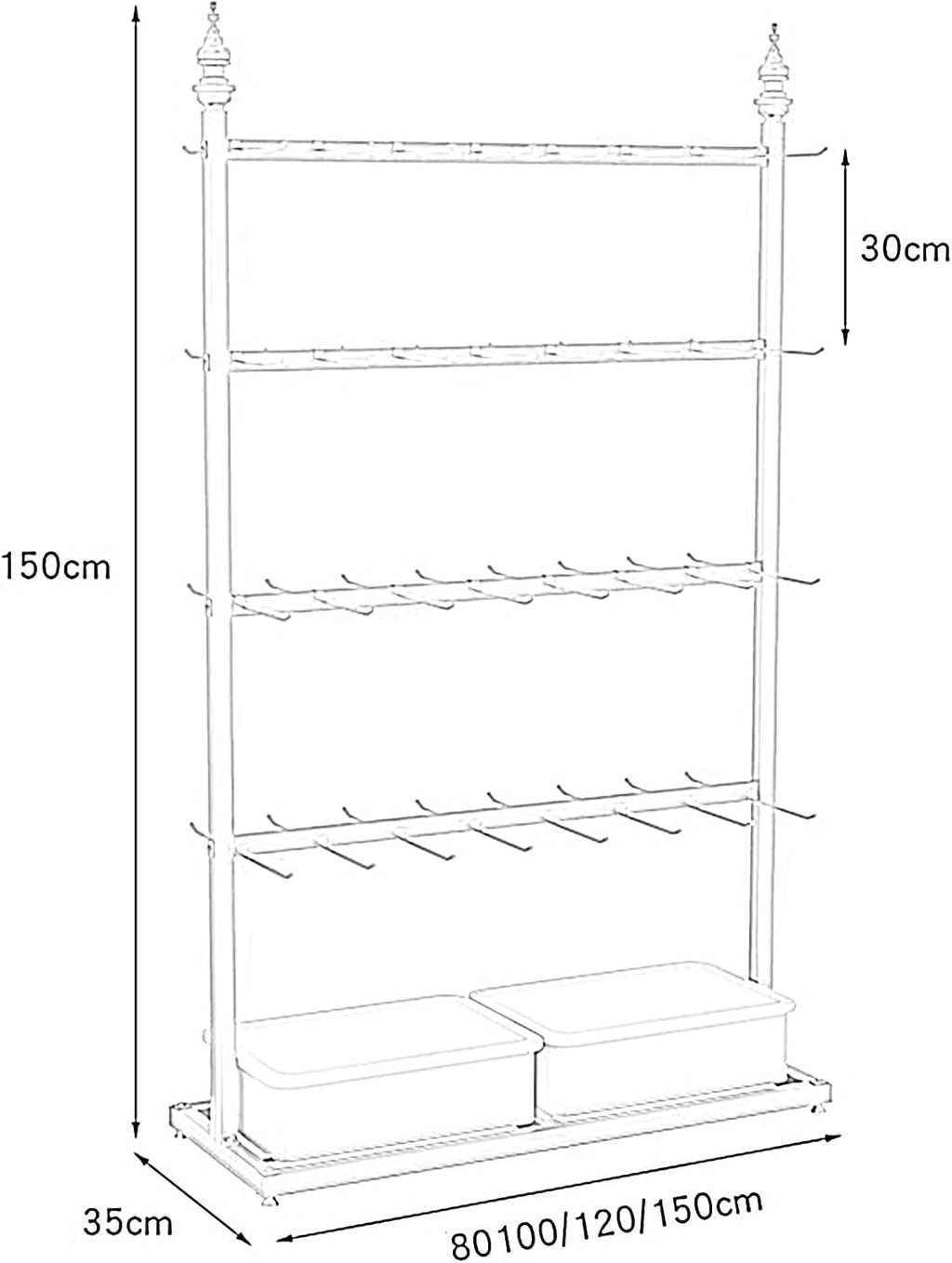 Clothes Retail Heavy Duty Garment Racks, Sock Rack, Commercial Grade Metal Display Stands, Scarves Gloves Underwear Slippers Jewelry Storage Shelves, Accessories Holde
