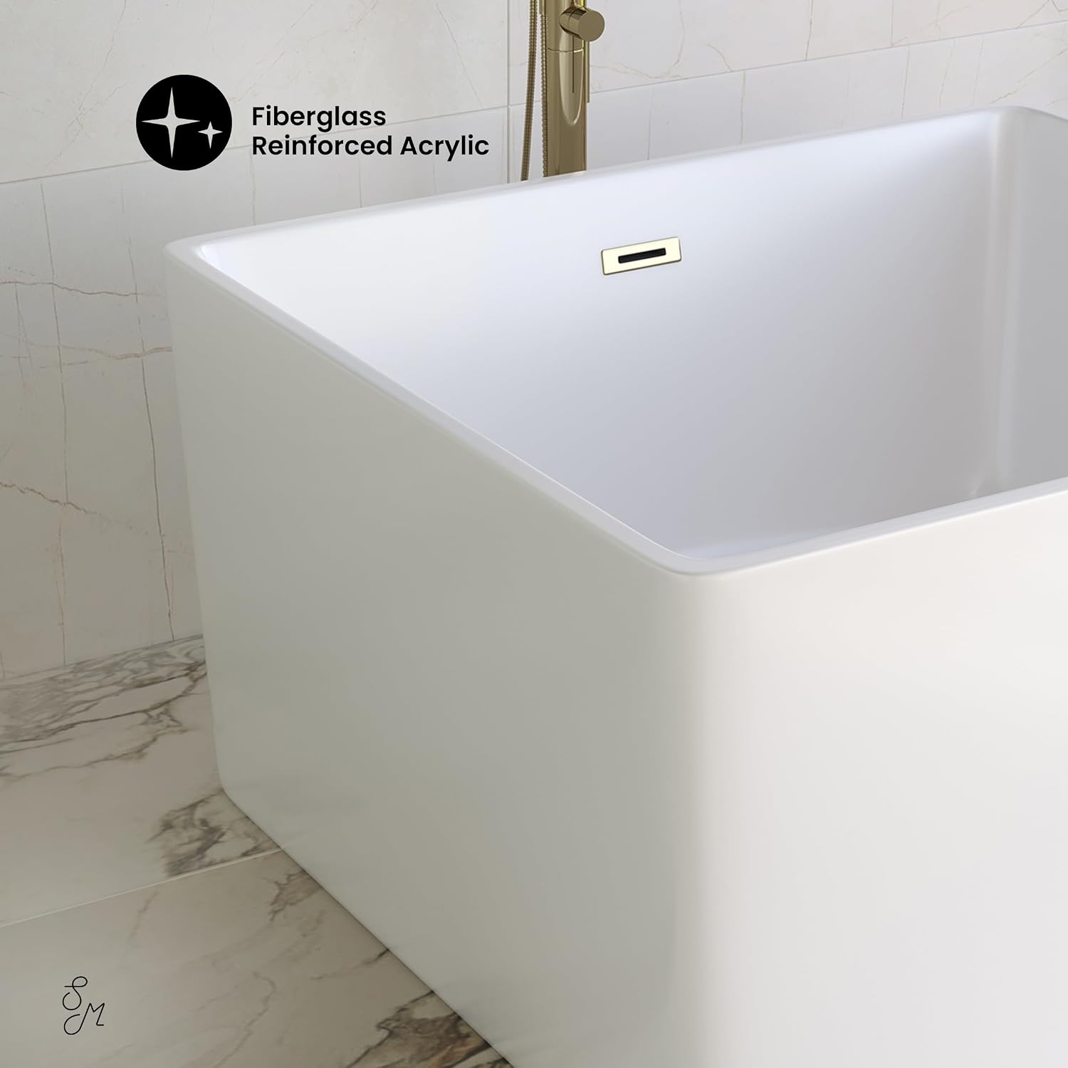Voltaire 47' Square Freestanding Bathtub