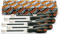 Beta 943FL 6‑Piece Flexible Shaft Nut Driver Set | Metric 5mm- 10mm | Ergonomic Handles| Hanging Lanyard Hole | Flexible Steel Shafts for Tight‑Space Access | Automotive & Mechanical Nut Drivers
