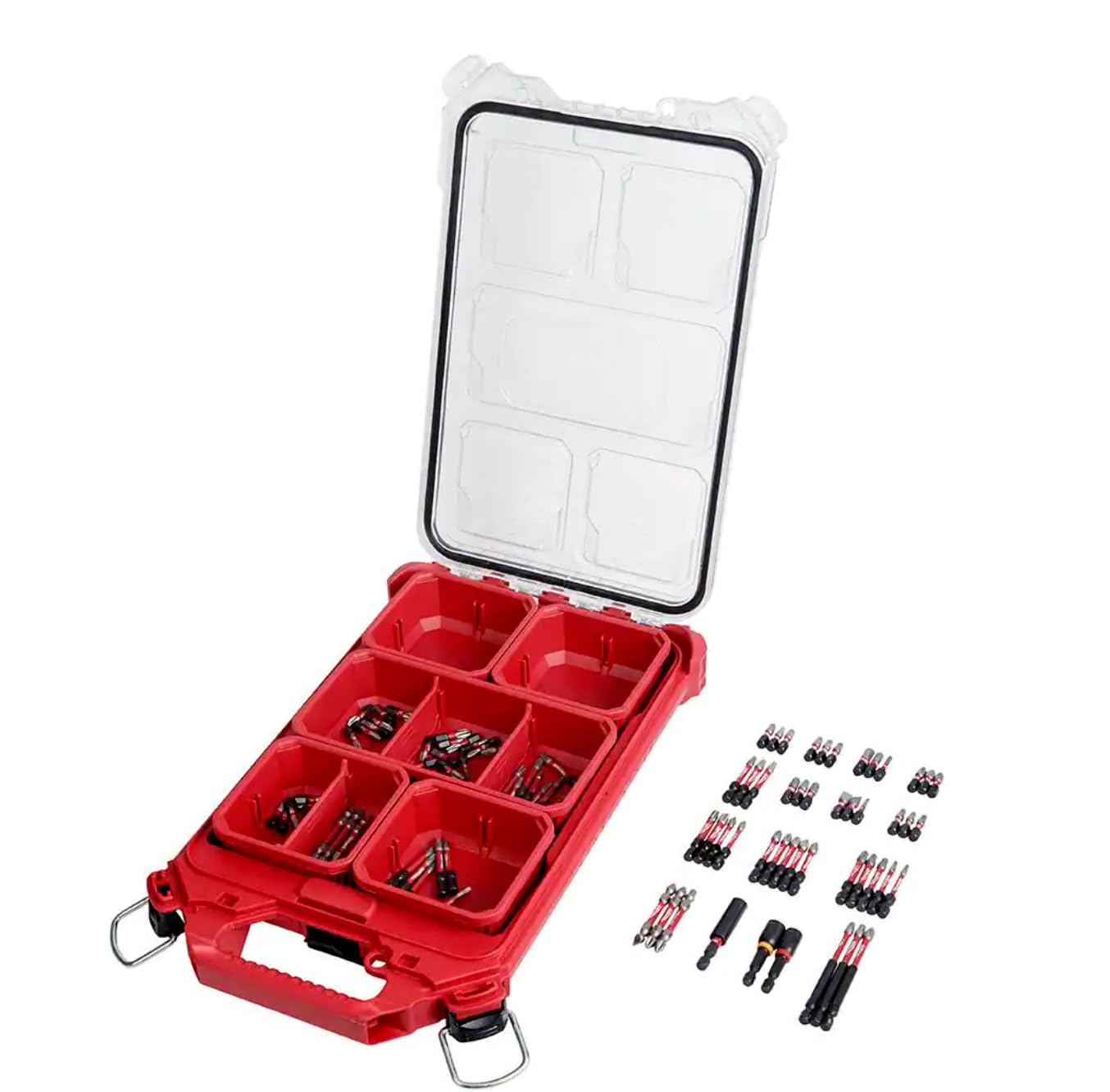 Driver Bit Kit for Milwaukee 48-32-4082 Packout Organizer Driver Bit Packout Kit (Size:4 x 15.2 x 16.3 in) - 100 pc