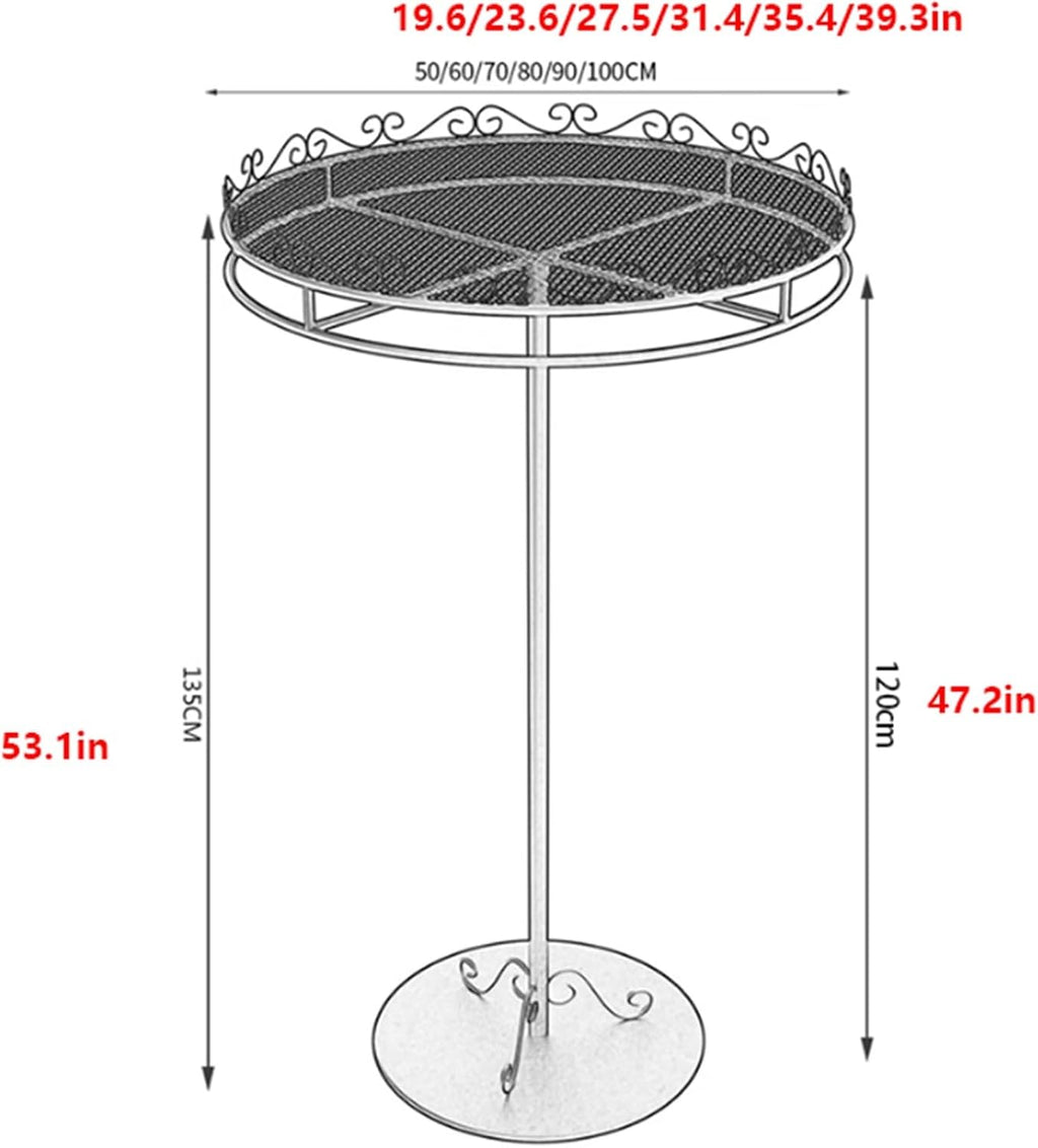 Metal Garment Rack with Top Shelf, Round, Floor Standing Clothing Display Stand, 360° Rotating, Multi-Purpose, for Bedroom Boutique Retail(Gold,50 * 135cm)