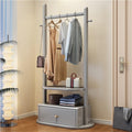 Wood Garment Rack Freestanding Clothes Rack with Shelves & Drawer Floor-Standing Clothing Storage Coat Rack Organizer Beautiful