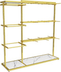 Floor Standing Organizer for Mall Retail Stores,Freestanding Underwear Panty Rack for Underwear Bra Shorts Jewelry Necklaces(Gold)