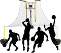 Basketball Rebounder Catcher Trainer Large for Wall Mounted Hoops/Traditional Pole, Automatic Basketball Return Net Guard, Outdoor Youth Adult Shooting Aid(Ball Return+Adult Gloves One Size)