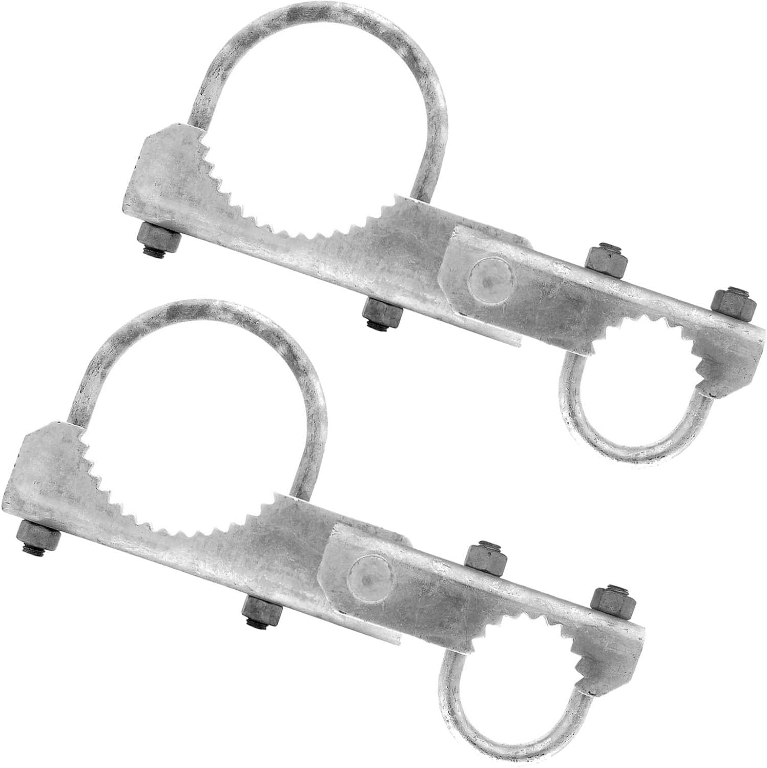 Chain Link Fence 180 Degree Commercial Duty Gate Hinge-for 6-5/8' Outside Diameter Gate Post/Pipe & 1-5/8 Thru 1-7/8' Gate Frames. Chain Link Post Gate Hinge - Includes Hinge U Bolts - 2 Hinge Assy