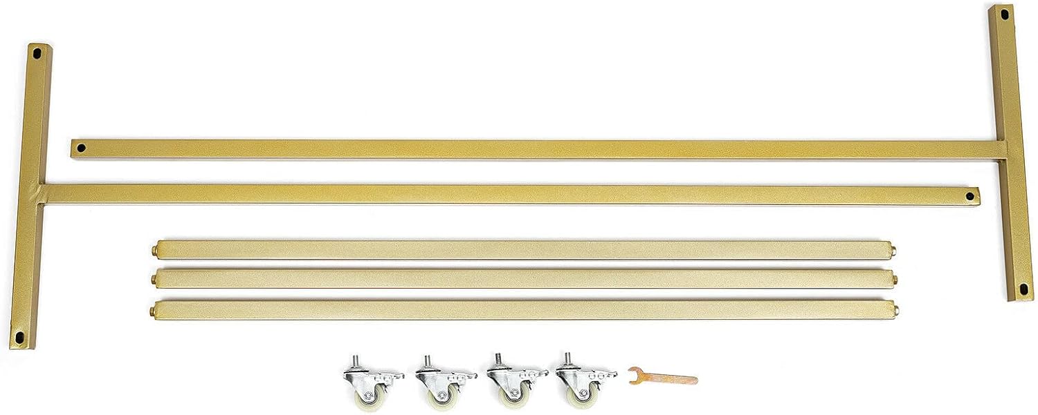 TFCFL Industrial Clothing Rack with with Wheels Heavy Duty Metal Rolling Garment Rack Modern Simple Display Rack with Bottom Shelves for Home, Clothing Store or Balcony