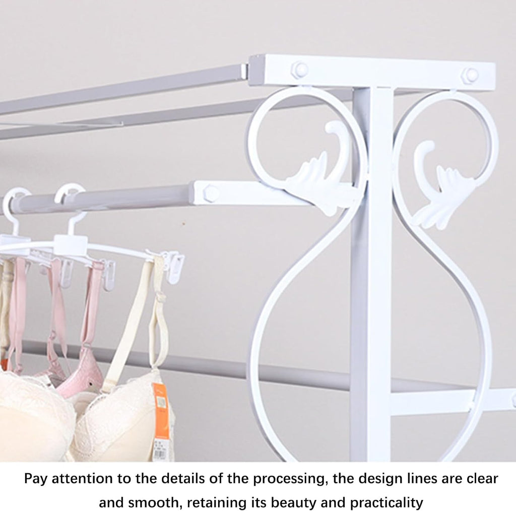 Commercial Grade Free Standing Garment Rack Black 180x40x150CM Versatile Retail Display for Socks Underwear Scarves Shorts Slippers & Accessories Storage Hanger.,Black-100x40x150CM