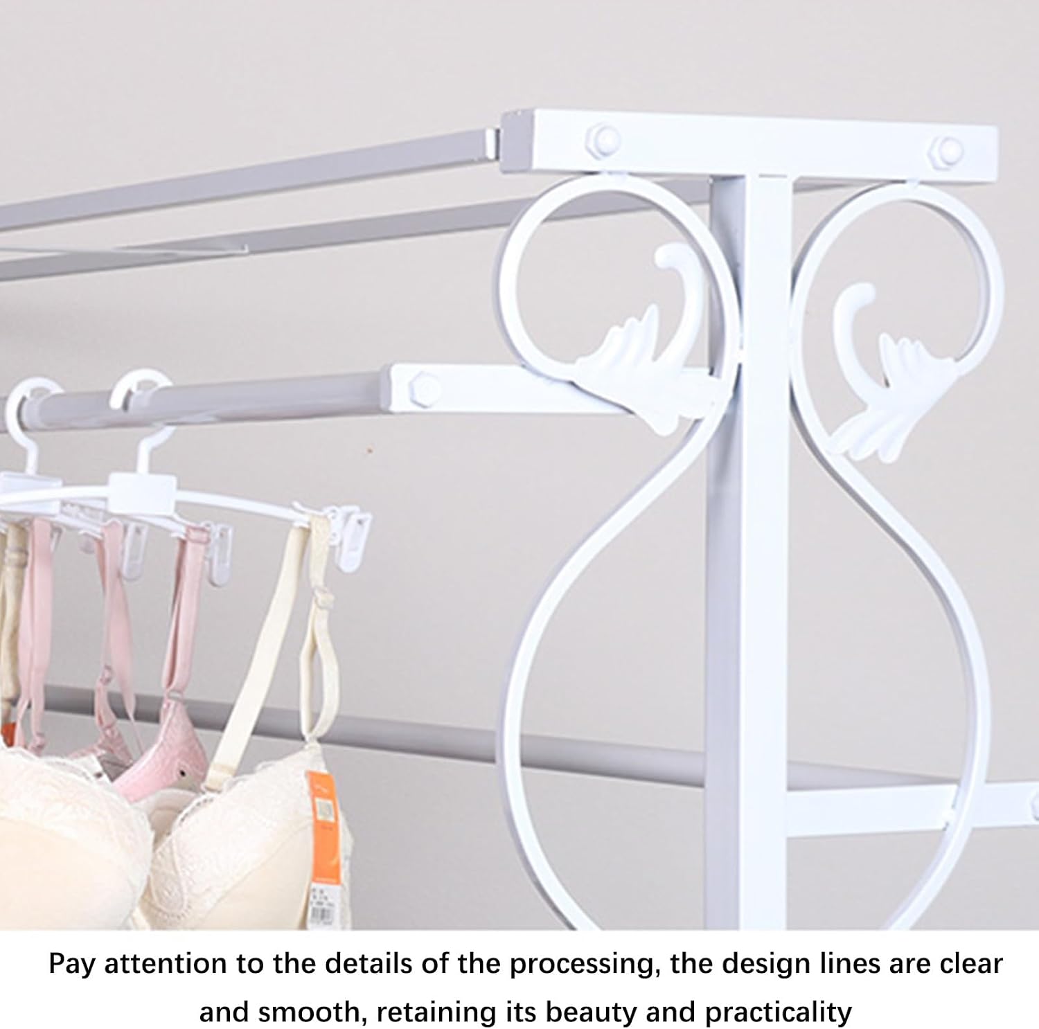 Commercial Grade Free Standing Garment Rack Black 180x40x150CM Versatile Retail Display for Socks Underwear Scarves Shorts Slippers & Accessories Storage Hanger.,Black-100x40x150CM