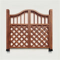 Wooden Fence Gate, Outdoor Garden Gate with Latches, Arched Double-Door Partition for Vegetable Gardens, Patios, and Entrances
