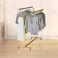 Clothes Racks - Rack for Hanging Clothes Retail Display - Floor Standing Metal Garment Rack - Double Pole Coat Rack, Freestanding Garment Rack, for Bedroom,Home,B 120x50x155cm-