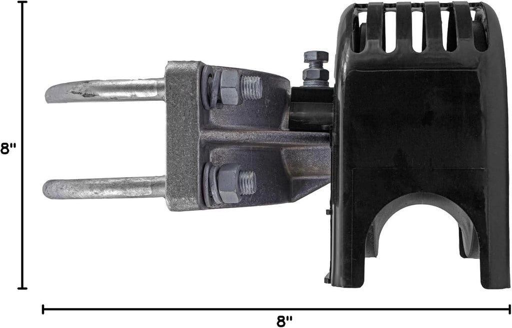 Cantilevered Gate Rollers for Round 6-5/8' Post, 2-3/8' Chain Link Fence Gate Frame - Nylon Roller w/Cover - CASE Qty 4