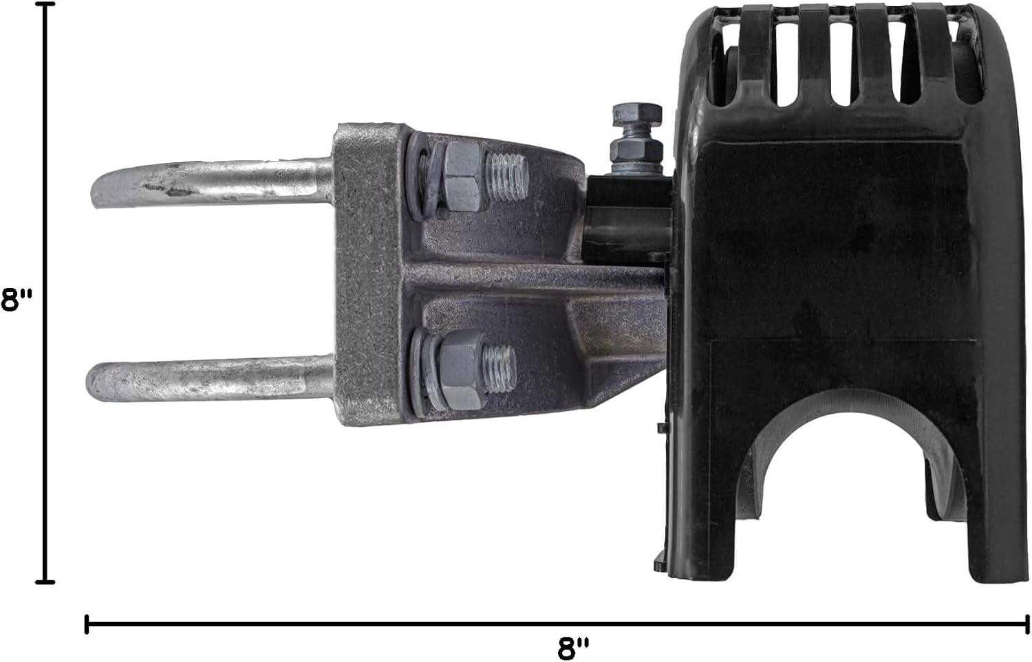 Cantilevered Gate Rollers for Round 6-5/8' Post, 2-3/8' Chain Link Fence Gate Frame - Nylon Roller w/Cover - CASE Qty 4