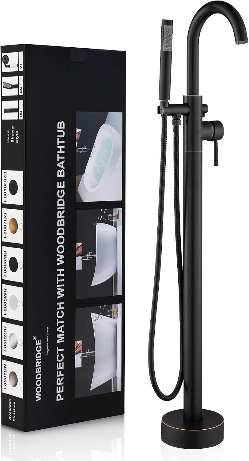 WOODBRIDGE F0010 ORBRD Faucet, (L) 10 3/4' x (W) 6-1/4' x (H) 43-7/8, Oil-Rubbed Bronze