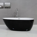 Dowell 074 Luxury Contemorary High Grade Acrylic FREE STANDING Bathtub Modern New (63'x30-3/4'x22-7/8' Black)