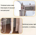 Stainless Steel Clothes Rail, Garment Rack Heavy Duty Clothing Rack on Wheels, Freestanding Single Rail Coat Rack, for Bedrooms and Boutiques(78x42x145 cm)