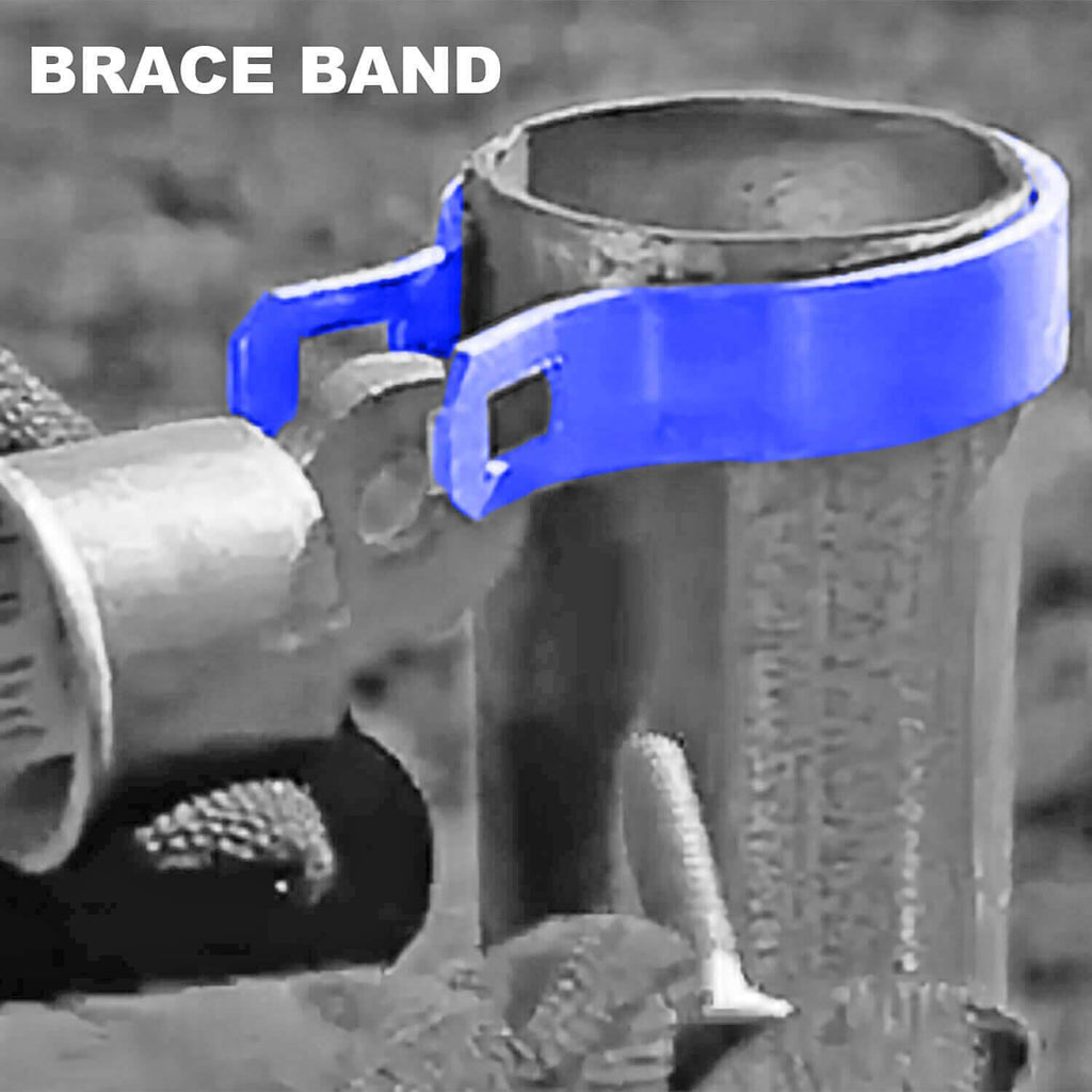 6-5/8' - CASE - Brace Band for Chain Link Fence - Use for 6-5/8' Outside Diameter Post/Pipe - Galvanized Chain Link Brace Band. Qty 50