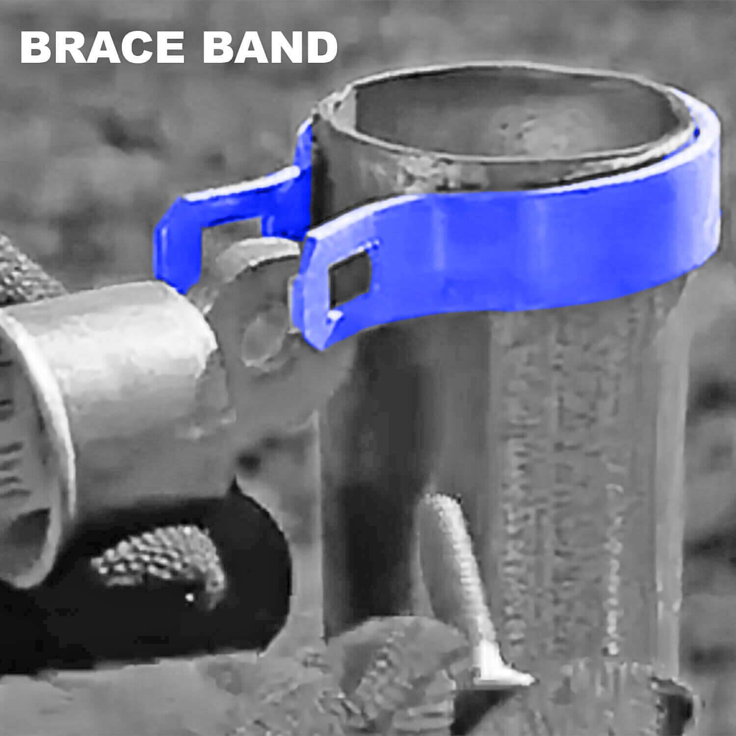 6-5/8' - CASE - Brace Band for Chain Link Fence - Use for 6-5/8' Outside Diameter Post/Pipe - Galvanized Chain Link Brace Band. Qty 50
