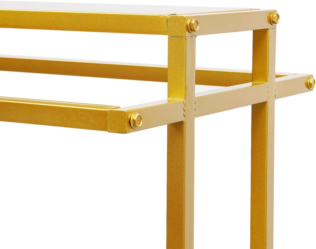Metal Clothes Rack, Modern Gold Clothes Rack, Freestanding Garment Rack Clothes Display Stand, Retail Display Wall Mounted Storage Clothes Hanging Shelf, Closet Rack, Garment Rack
