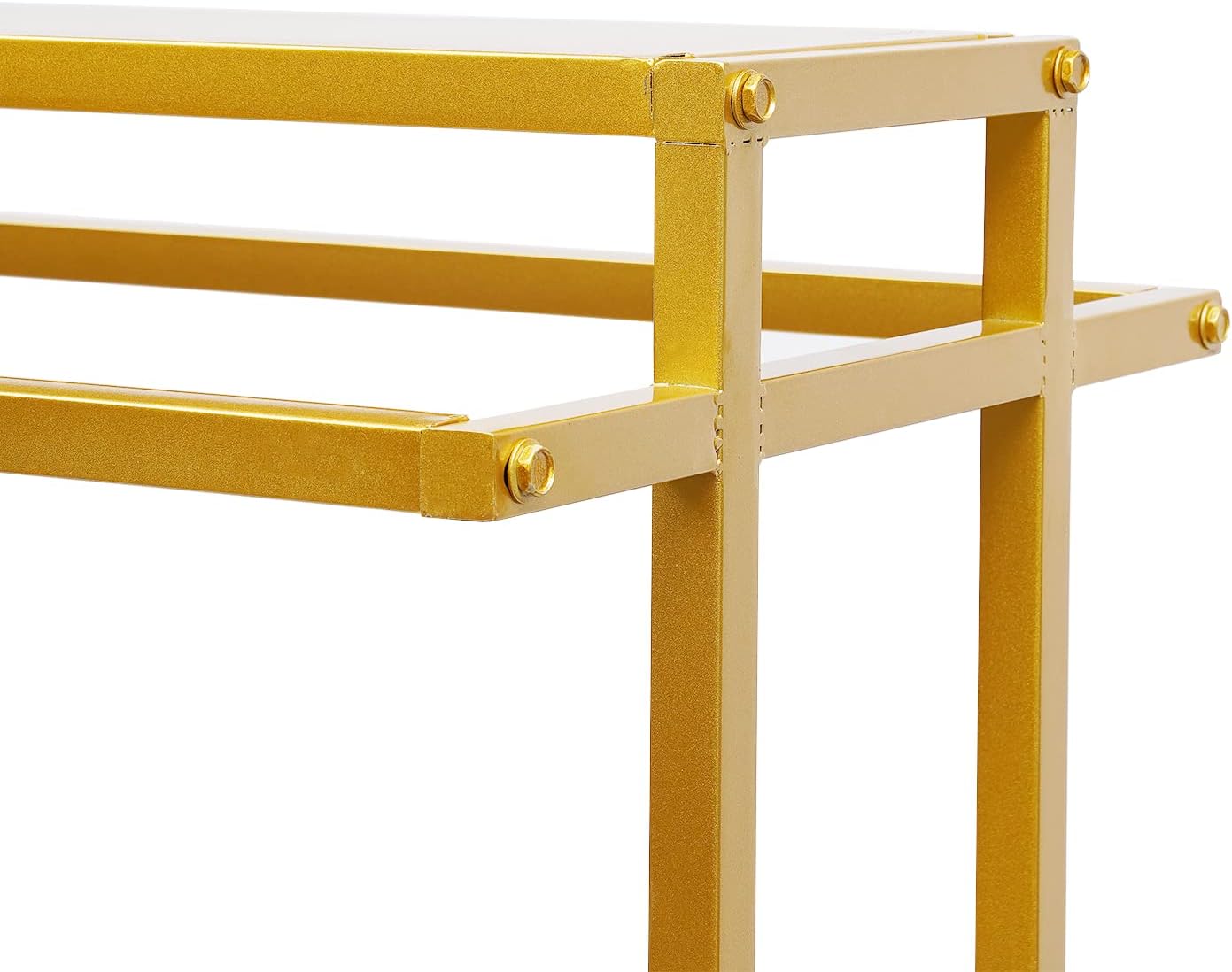 Metal Clothes Rack, Modern Gold Clothes Rack, Freestanding Garment Rack Clothes Display Stand, Retail Display Wall Mounted Storage Clothes Hanging Shelf, Closet Rack, Garment Rack