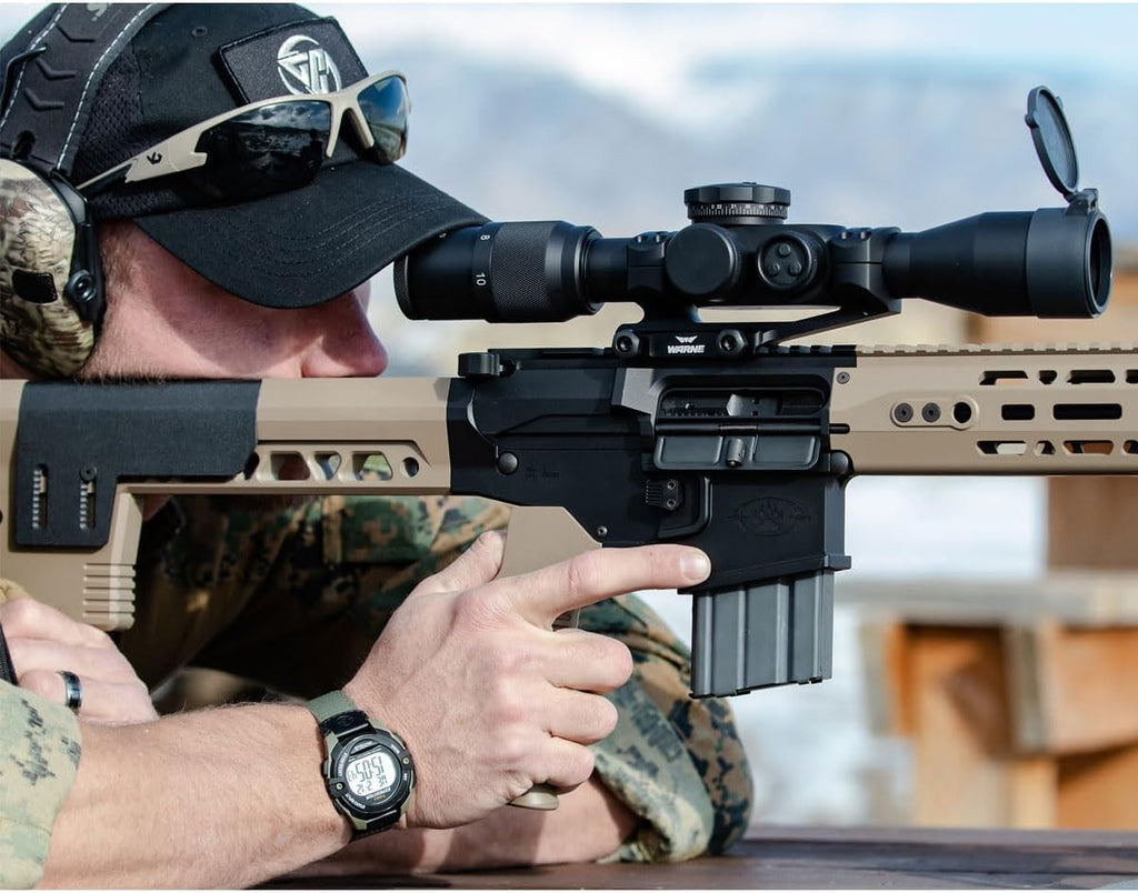 WARNE XSKEL30TW Gen 2, Extended Skeletonized 30mm MSR Mount, 6061 T6 Aluminum, Steel Threaded Inserts, Black | Two-Inch Forward Cantilever, Steel Threaded Inserts, MSR Ideal Height, Fits 34mm Scope Tubes, Lightweight Construction