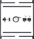 Adjust-A-Gate 2 Way Lockable Easy to Install Steel Frame Gate Latch with Installation Building Kit and Telescoping Bars (2 Pack)