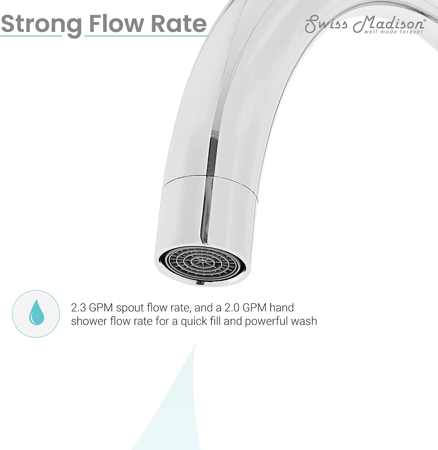 Swiss Madison Well Made Forever SM-FF11C Ivy Freestanding Bathtub Faucet in Chrome