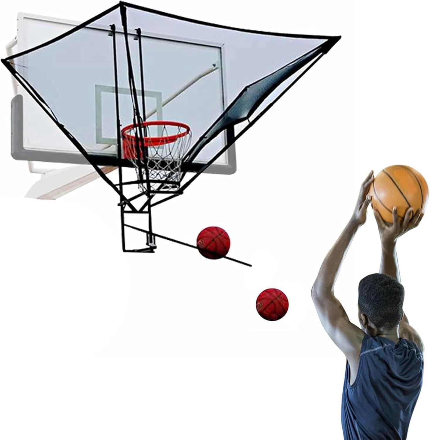 Shootaround Metal Basketball Rebounder for Hoops Basketball Basketball Net Rebounder Basketball Rebounder for Training Exercises