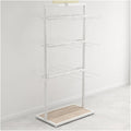Clothing Store Underwear Rack, Metal Retail Storage Shelves for Bra Swimwear Lingerie Shorts Phone Cases, Freestanding Boutiques Retail Display Stand，White 60x40x135cm