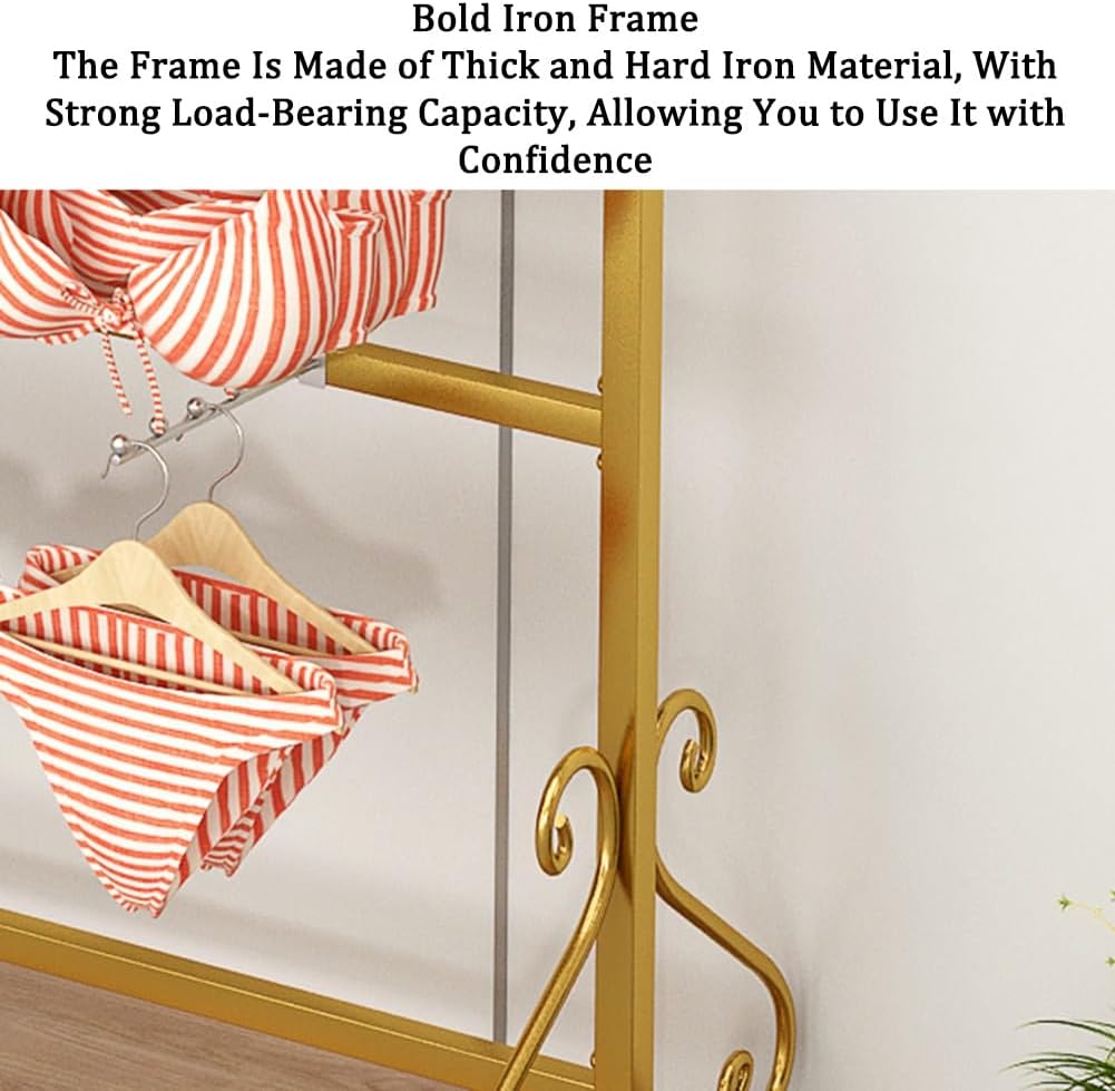 WIGING Freestanding Garment Rack Display Stand, Underwear Shorts Socks Swimsuit Storage Rack for Malls/Showroom/Retail Store, Adjustable Metal Shelves (Color : White, Size : 150x40x155cm)