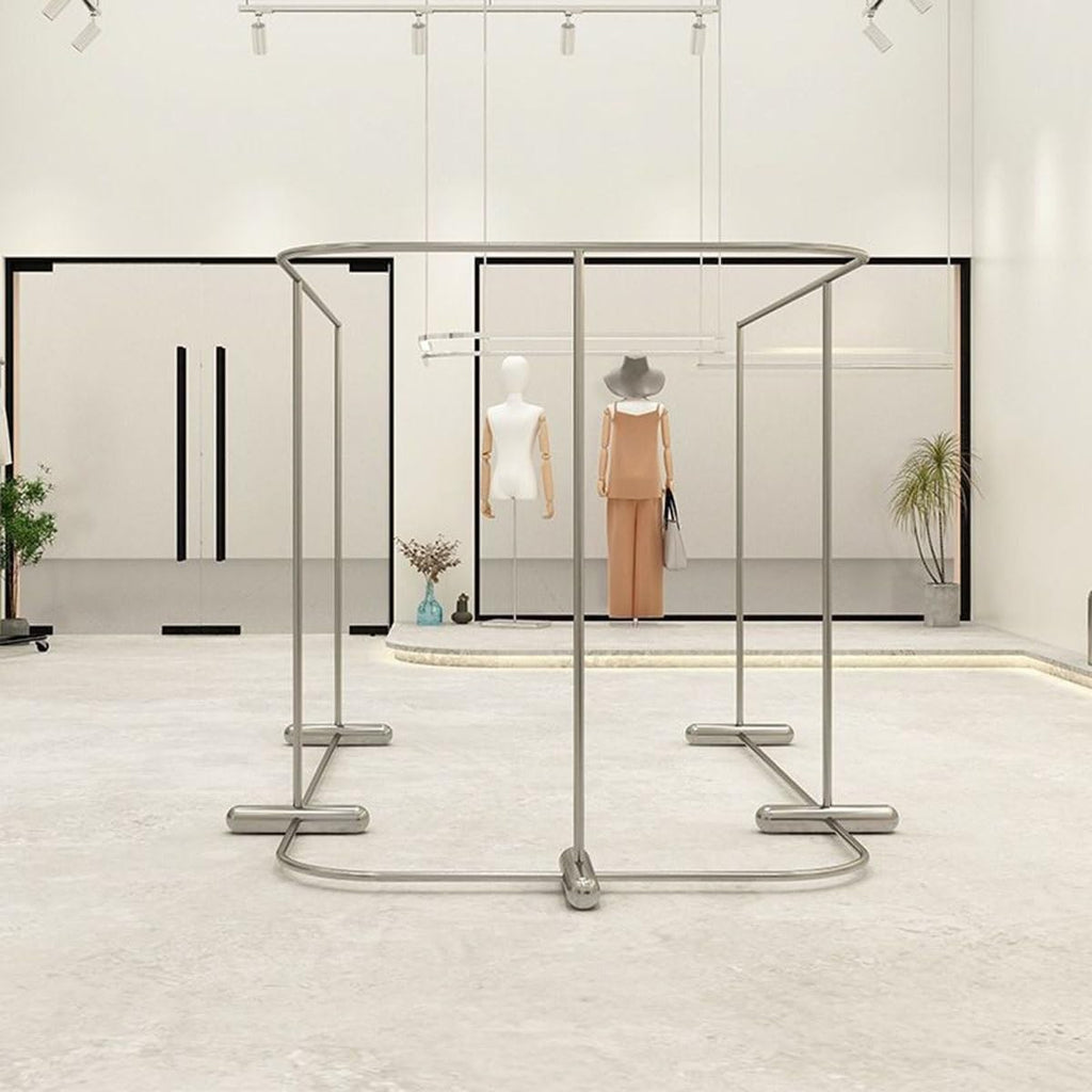 Clothing Garment Rack Heavy Duty 47.2 59 70.9in Freestanding Clothes Hanger Organizer, Space Saving Shop Hanging Clothes Rack for Laundry Boutiques Display(180 * 120 * 160cm/70.9 * 47.2 * 63in)