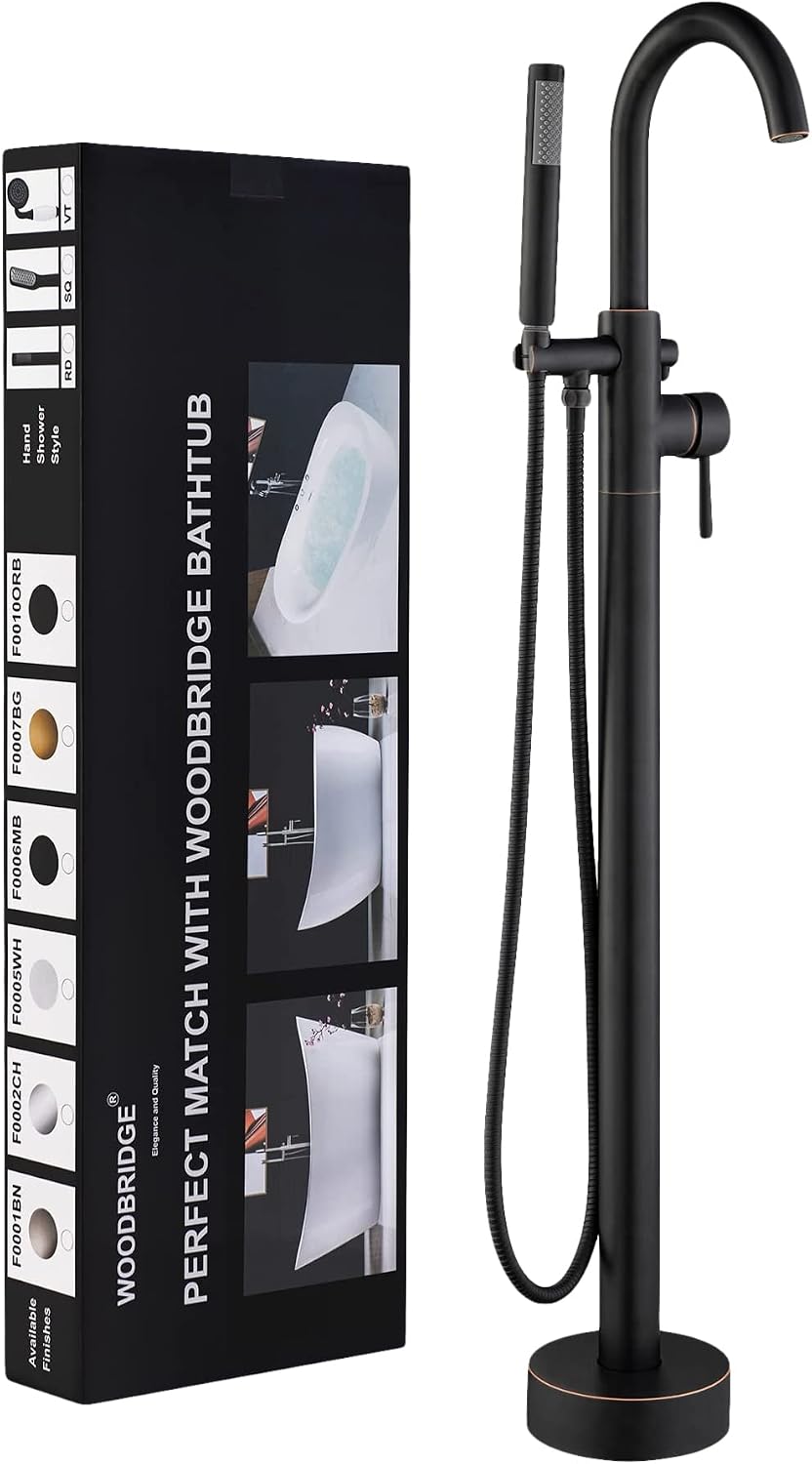 WOODBRIDGE F0010 ORBRD Faucet, (L) 10 3/4' x (W) 6-1/4' x (H) 43-7/8, Oil-Rubbed Bronze