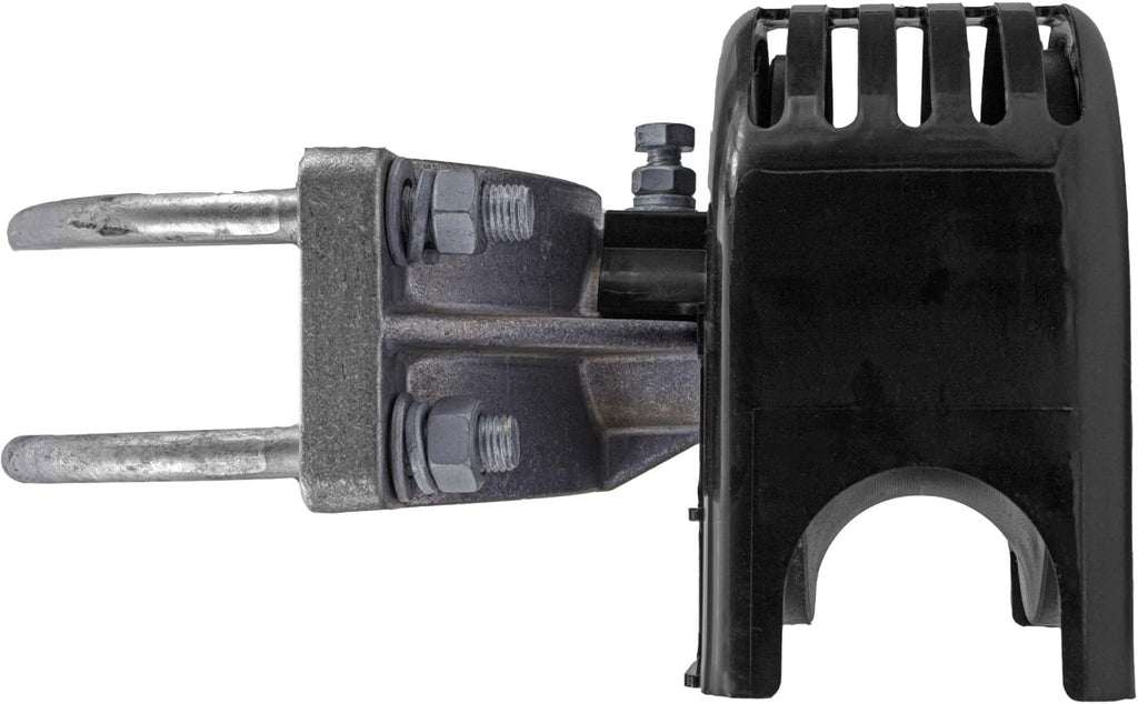 Jake Sales Cantilevered Gate Rollers, Cantilevered Rollers, Rolling Cantilever, Slide Gate Roller Hardware, for Round 6-5/8'' Post, 2-3/8'' Chain Link Fence Gate Frame - Nylon Roller w/Cover, Black