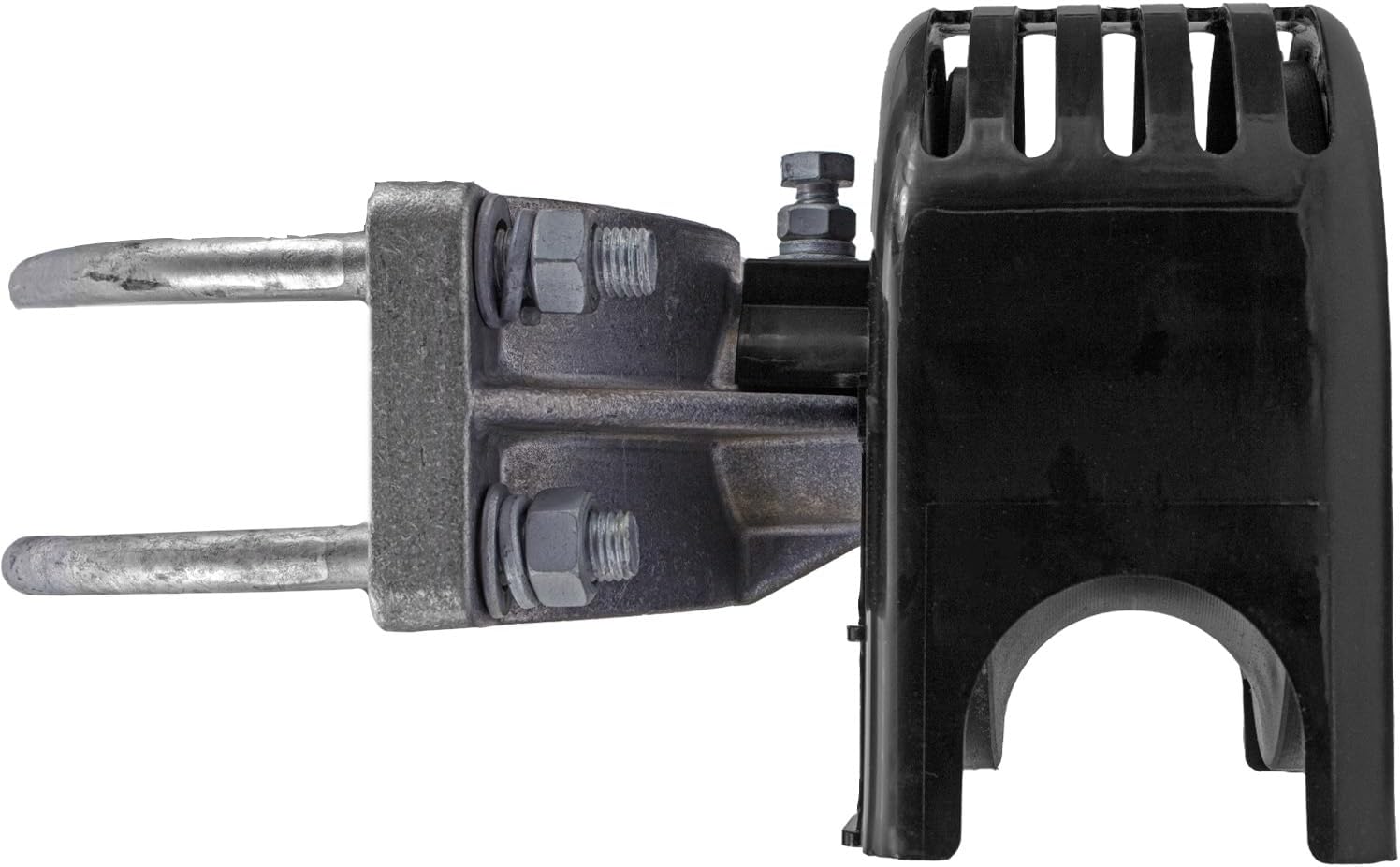 Jake Sales Cantilevered Gate Rollers, Cantilevered Rollers, Rolling Cantilever, Slide Gate Roller Hardware, for Round 6-5/8'' Post, 2-3/8'' Chain Link Fence Gate Frame - Nylon Roller w/Cover, Black