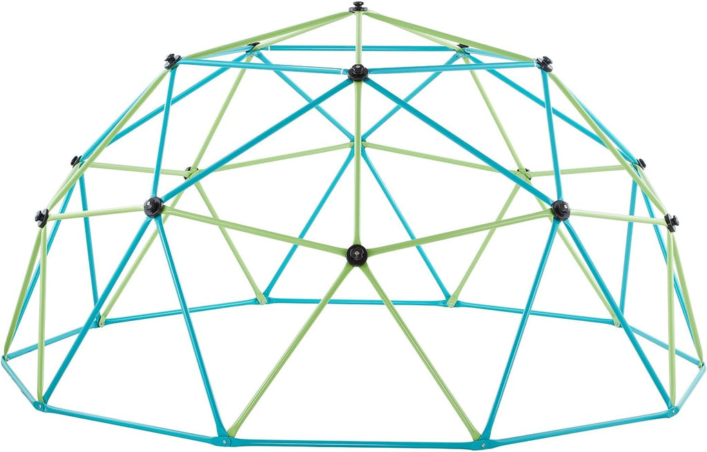 VEVOR Climbing Dome, 10FT Geometric Dome Climber with Saucer Swing, 1000LBS Loading Kid's Jungle Gym Playground, Easy-Assembly Outdoor Backyard Climbing Equipment for Boys Girls 3 to 10 Years Old
