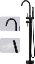 GIMILI Free Standing Tub Filler Bathtub Faucet Stand Alone Matte Black