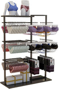 Underwear Display Stands, Freestanding Clothing Store Boutiques Retail Lingerie Garment Rack, Coat Rack Stand Commercial Shelves for Socks Bra Panties Scarves Storage