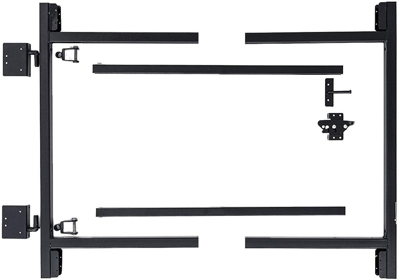 Adjust-A-Gate Full Frame Gate Fence Kit, Hardware for Openings 36'-60', Heights 3'-4'