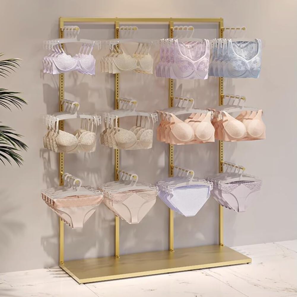 Freestanding Garment Rack Display Stand, Multifunctional Lingerie Slippers Shorts Swimwear Scarves Gloves Storage Hanger for Malls/Showroom/Retail Store，White 65x40x135cm