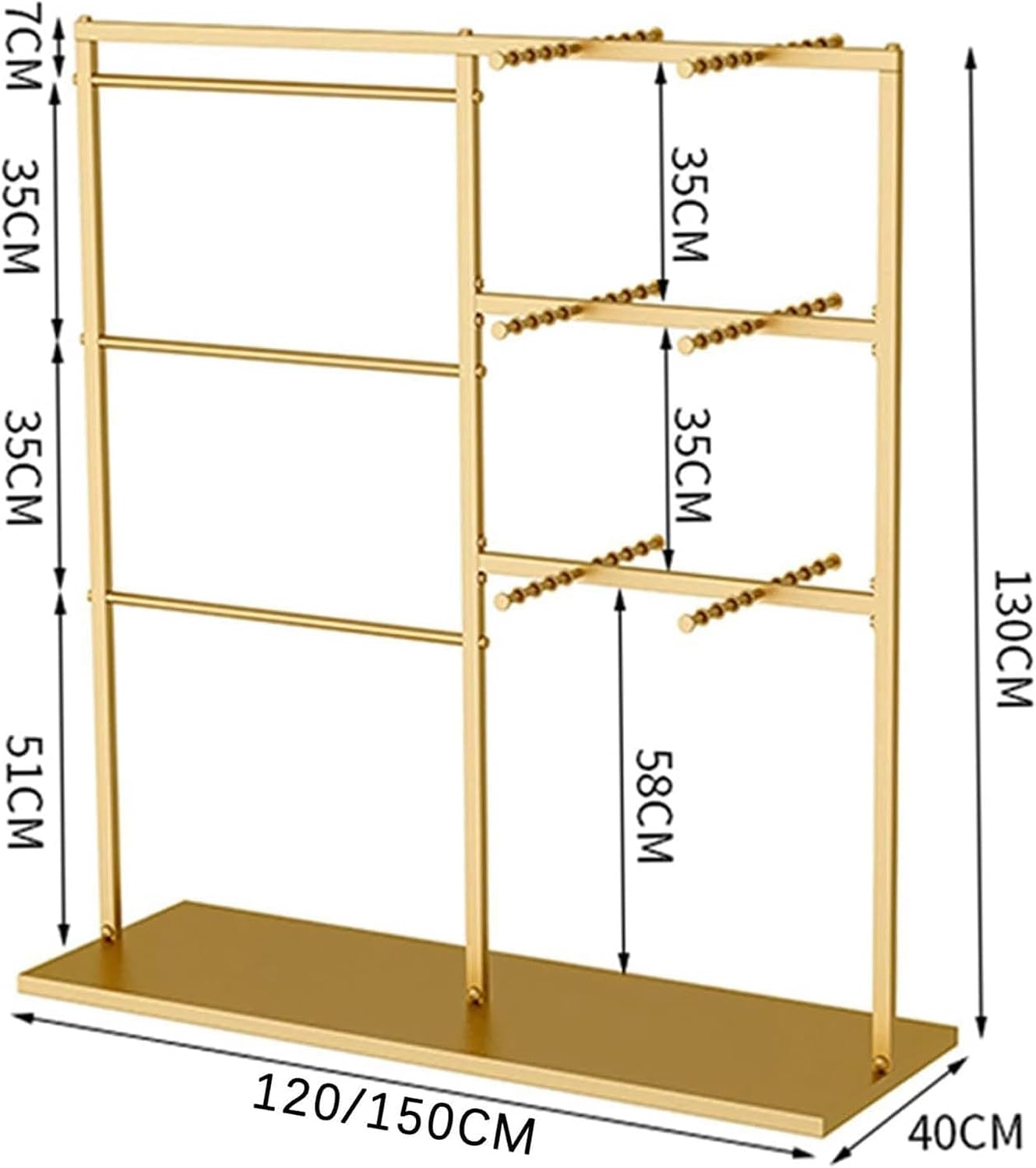 Commercial Coat Rack Stand, Underwear Display Stands, Freestanding Clothing Store Boutiques Retail Lingerie Garment Rack, for Socks Bra Panties Scarves Storage
