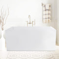 Vanity Art 55 x 29 Inch White Acrylic Freestanding Bathtub | Contemporary Design Soaking Tub with Pop-up Drain and Slotted Overflow Included, UPC Certified VA6816B-M-PW