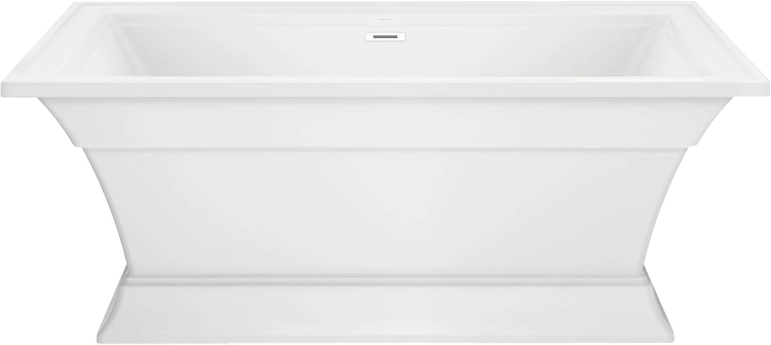 American Standard 2546004.020 Town Square S 68 in. Acrylic Freestanding Soaker Bathtub, White