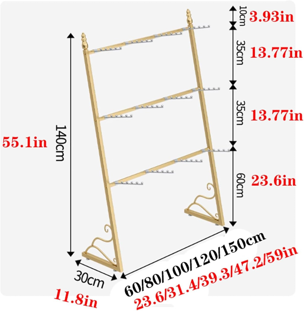Commercial Lingerie Garment Rack, Metal, Underwear Sock Display Stand with Hooks, Retail Organizer Clothes Rod, for Bras, Shorts, Socks, Hats, 60/80/100/120cm(Black,100 * 35 * 130cm)