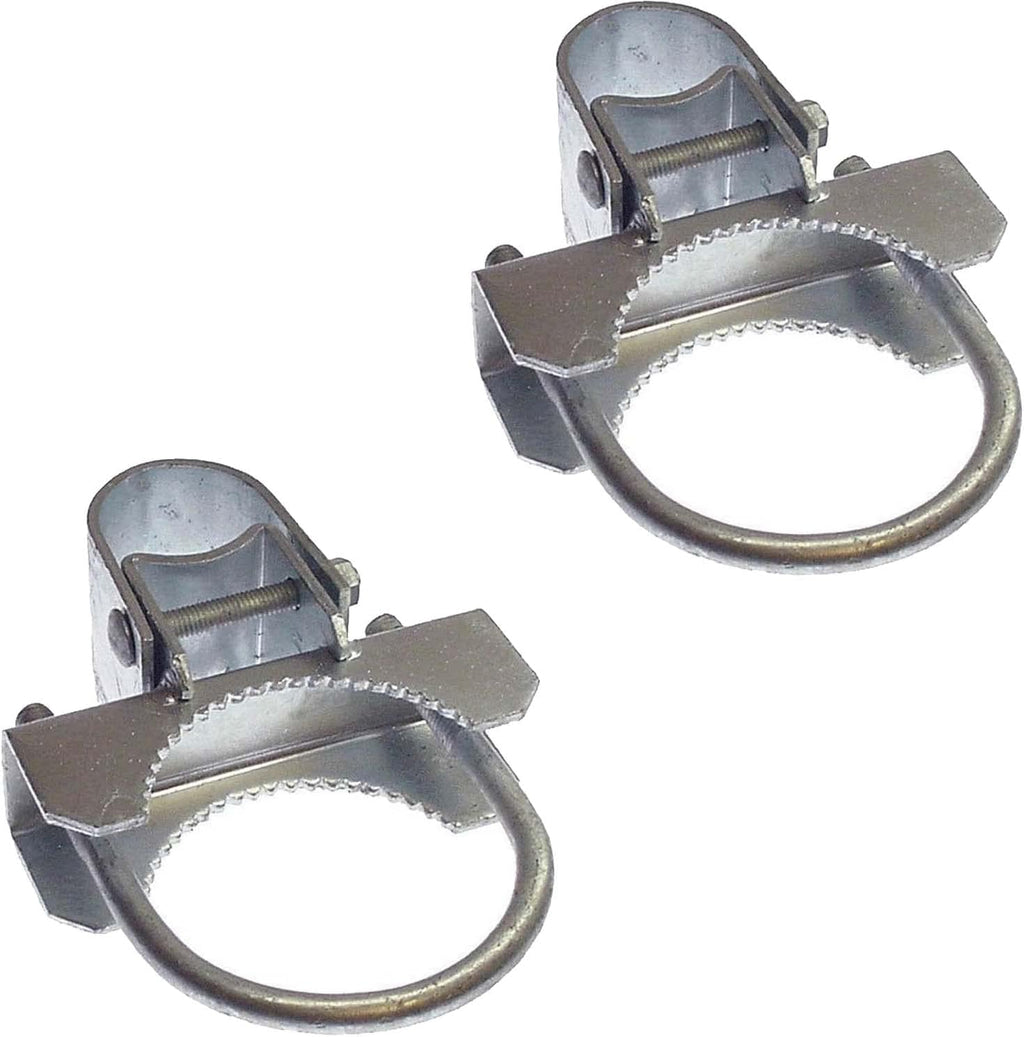 Chain Link Fence Bull Dog Commercial Duty Gate Hinge-for 6-5/8' Outside Diameter Gate Post/Pipe & 1-5/8 Thru 1-7/8' Gate Frames -Galvanized Chain Link Post Gate Hinge -Includes Nuts/Bolts (2 Pak)
