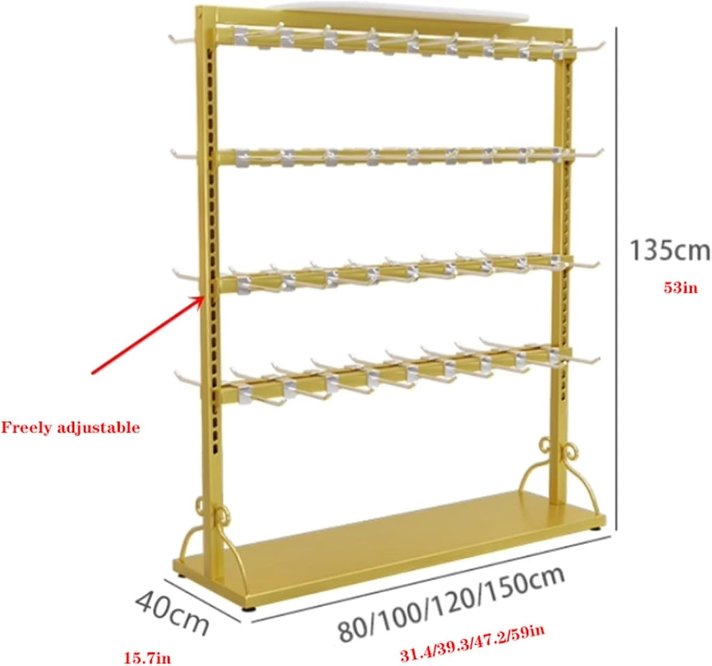 80/100/120cm Underwear Display Stand, Metal, Lingerie Garment Rack, Retail Sock Show shelves, Supermarkets Commercial Clothing Store Shelf, for Bras, Shorts, Hats(Black,100 * 40 * 135cm)