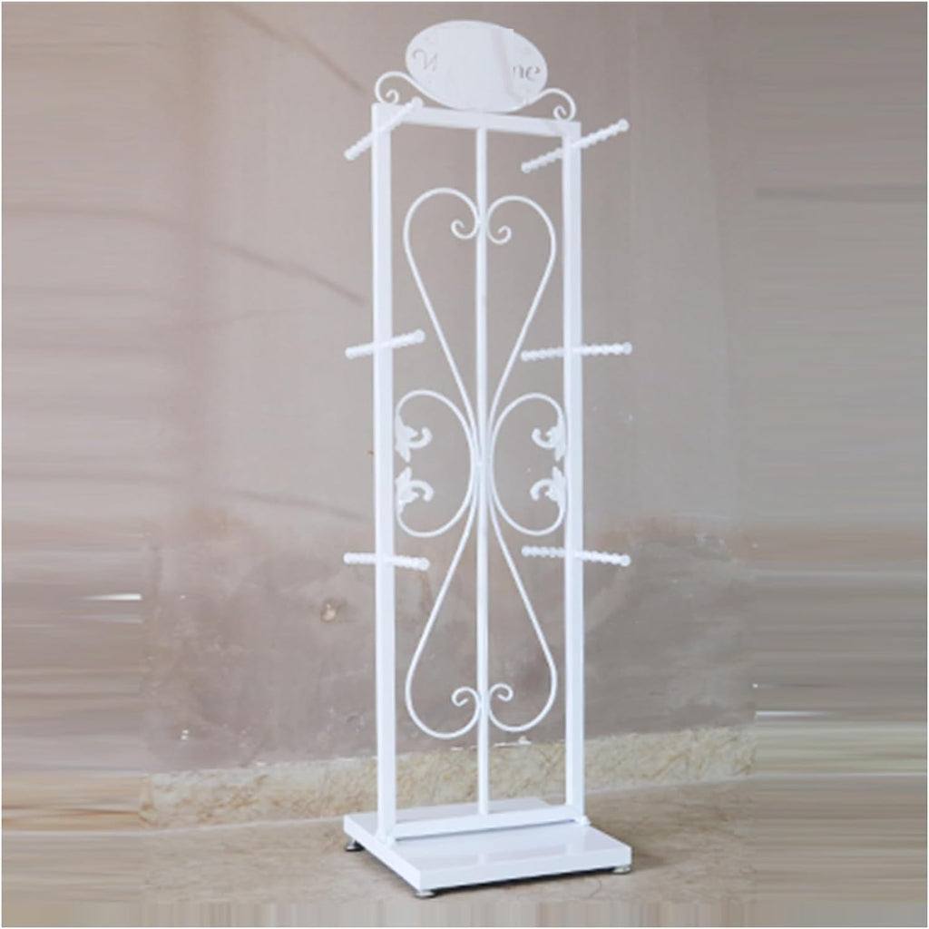 Underwear Display Stands,Metals Lingerie Stand Shelves,Freestanding Clothing Store Boutiques Retail Lingerie Garment Rack,for Panties Bra Socks(White,40 X 40 X 155cm)